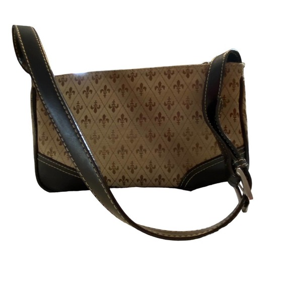 Liz Claiborne Crazy Horse clutch purse bag black/gold - Picture 3 of 7